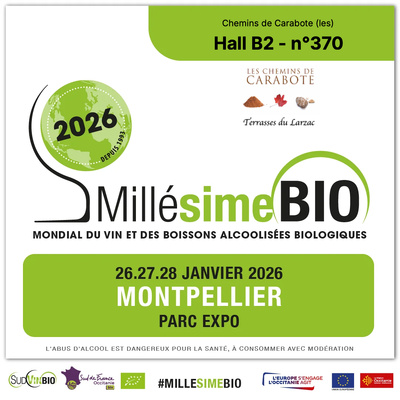 Rendez-vous à Millésime Bio fin janvier ! Rendez-vous à Millésime Bio fin janvier !